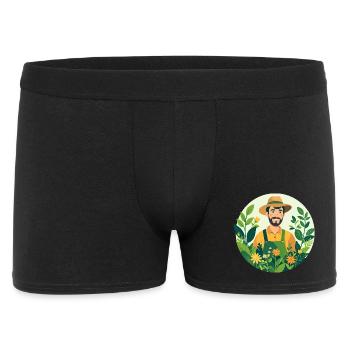 Gardener in the Flower Garden Hobby Gardener Plant Ring - Men's Boxer Shorts - black - Front