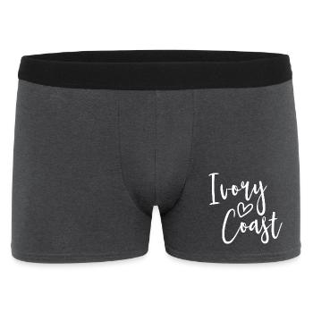 Ivory Coast Heart Women's Love Ivory Coast - Men's Boxer Shorts - charcoal grey - Front
