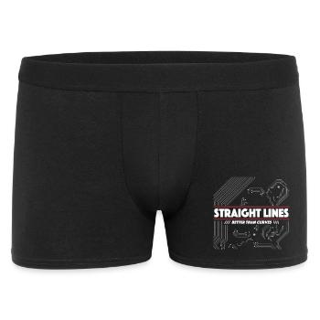 Lignes droites au lieu de courbes - Boxer Homme - noir - Devant