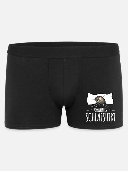 Otter Sleep Shirt white - Men's Boxer Shorts - black