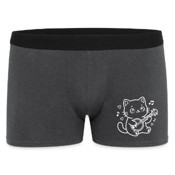 Banjo Kawaii Cat - Men's Boxer Shorts - charcoal grey - Front