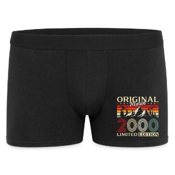 26. Geburtstag Geschenk Mann Vintage März 2000 - Männer Boxer Shorts - Schwarz - Vorne