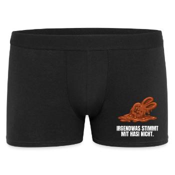 Pâques du lapin en chocolat - Boxer Homme - noir - Devant
