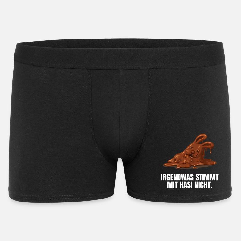 Bunny Easter Chocolate Bunny Funny - Men's Boxer Shorts - black