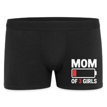 Maman de 3 filles Battery Duration - Boxer Homme - noir - Devant