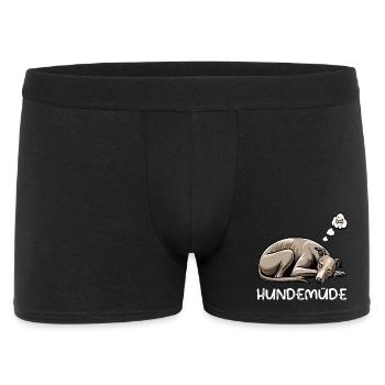 Hundemüde Whippet Windhund Whippets Whippethalter - Männer Boxer Shorts - Schwarz - Vorne
