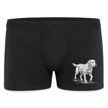 Labrador Sketch White – Minimalist Design - Men's Boxer Shorts - black - Front