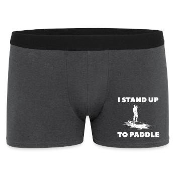 I Stand Up To Paddle SUP - Men's Boxer Shorts - charcoal grey - Front