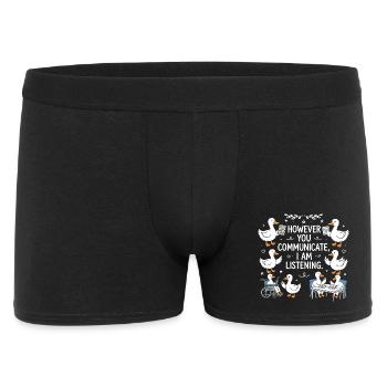 Peu importe votre voix, je reste à l'écoute - Boxer Homme - noir - Devant