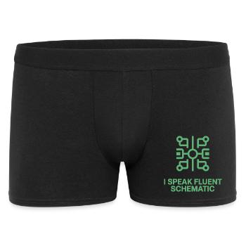 Je parle couramment la technologie des schémas circuités - Boxer Homme - noir - Devant