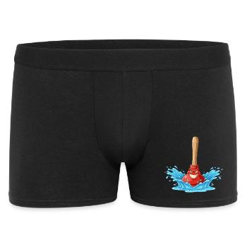Colère d’eau avec un bâton en bois - Boxer Homme - noir - Devant