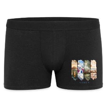 Athens Design – Greece Travel Motif - Men's Boxer Shorts - black - Front
