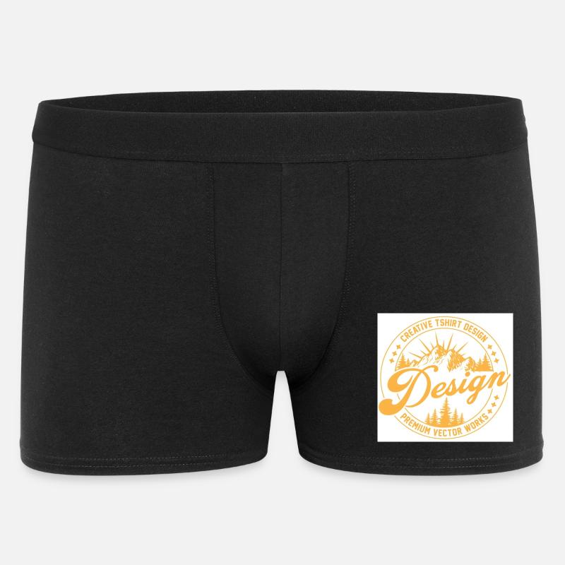 Berglandschaft Script Design - Männer Boxer Shorts - Schwarz