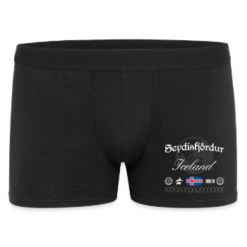 Seyðisfjörður Island Streetwear Reise Souvenir - Männer Boxer Shorts - Schwarz - Vorne