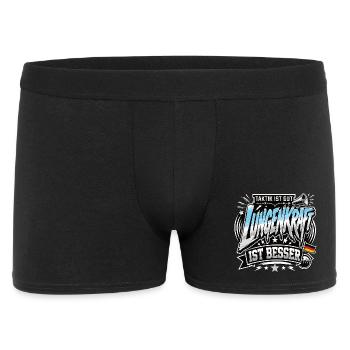 Taktik ist gut, Lungenkraft ist besser - Männer Boxer Shorts - Schwarz - Vorne