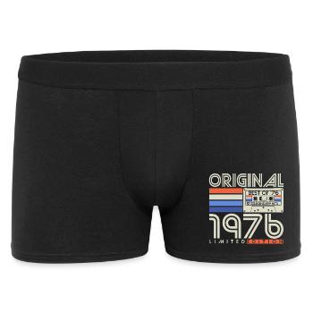 Cadeau d’anniversaire rétro vintage original de 1976 - Boxer Homme - noir - Devant