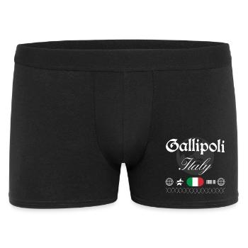 Gallipoli Italien Streetwear Reise Souvenir - Männer Boxer Shorts - Schwarz - Vorne