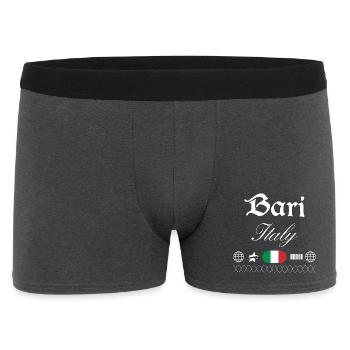 Bari Italien Streetwear Reise Souvenir - Männer Boxer Shorts - Anthrazit - Vorne