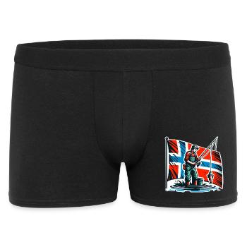 Angler Norway Flag - Men's Boxer Shorts - black - Front