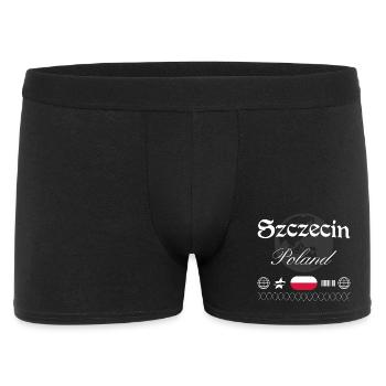 Szczecin Poland Streetwear Travel Souvenir - Men's Boxer Shorts - black - Front