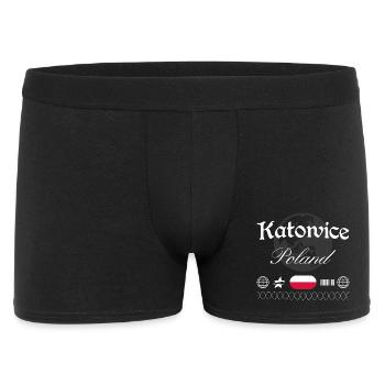 Kattowitz Polen Streetwear Reise Souvenir - Männer Boxer Shorts - Schwarz - Vorne