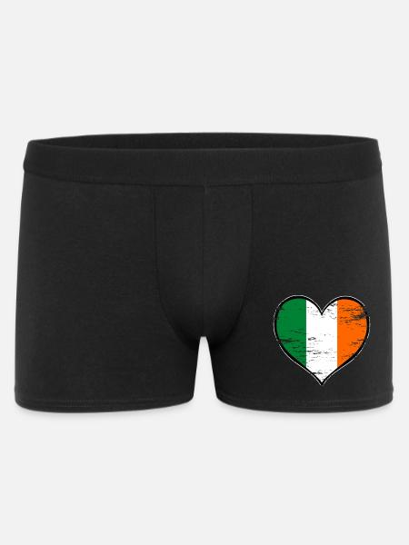 Ireland heart flag used - Men's Boxer Shorts - black