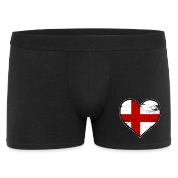 Drapeau du cœur anglais utilisé - Boxer Homme - noir - Devant