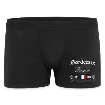 Bordeaux Frankreich Streetwear Reise Souvenir - Männer Boxer Shorts - Schwarz - Vorne