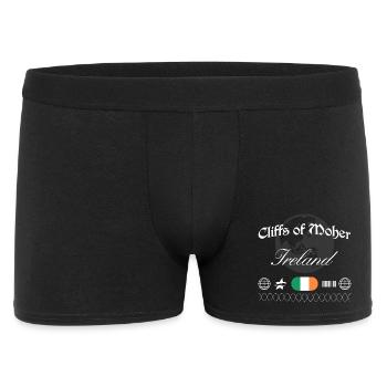 Souvenir de voyage streetwear sur les falaises de Moher en Irlande - Boxer Homme - noir - Devant