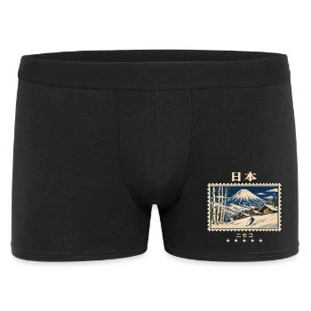 Japan Niseko Vintage Reisemarke - Männer Boxer Shorts - Schwarz - Vorne