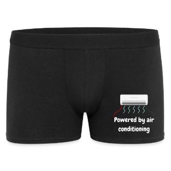 Angetrieben von Klimaanlagen-Grafik-T-Shirt - Männer Boxer Shorts - Schwarz - Vorne