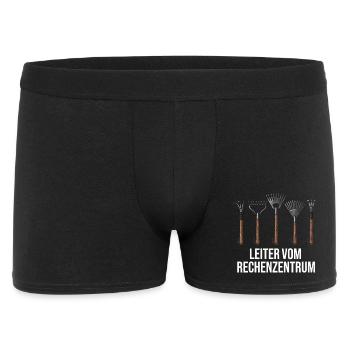 Leiter vom Rechenzentrum Gärtner Gärtnerin Garten - Männer Boxer Shorts - Schwarz - Vorne