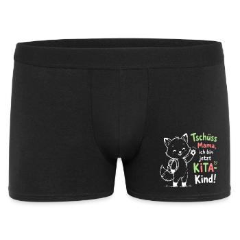 Kita Abschied Fox Illustration - Männer Boxer Shorts - Schwarz - Vorne