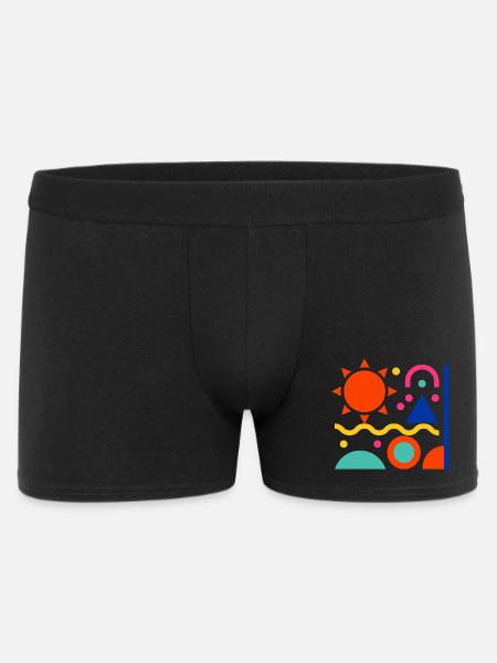 Bunte Formen - Männer Boxer Shorts - Schwarz