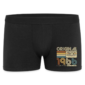 1966 Geburtstag Retro Jahrgang Vintage Geschenk - Männer Boxer Shorts - Schwarz - Vorne