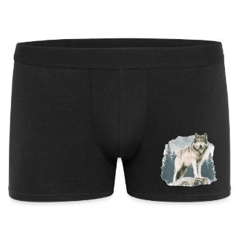 Wolf Vintage - Men's Boxer Shorts - black - Front