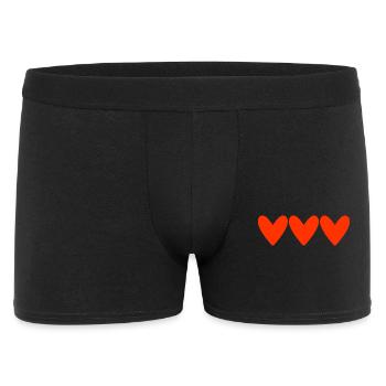 HEART. COUPLE. VALENTINE'S DAY. JUST MARRIED. Bachelorette party. - Men's Boxer Shorts - black - Front