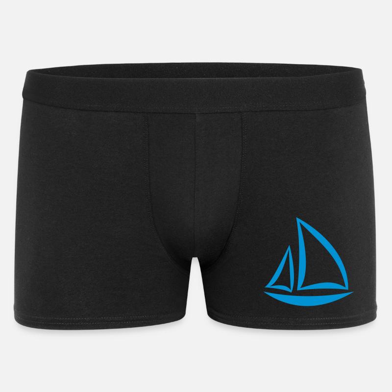 Segelboot - Männer Boxer Shorts - Schwarz