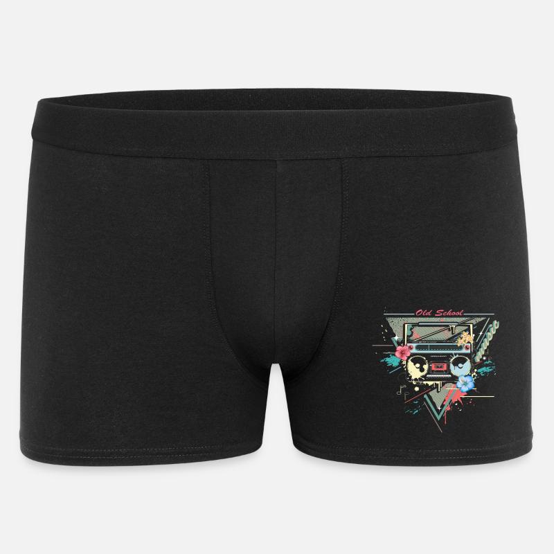Ghettoblaster retro graffiti - Men's Boxer Shorts - black