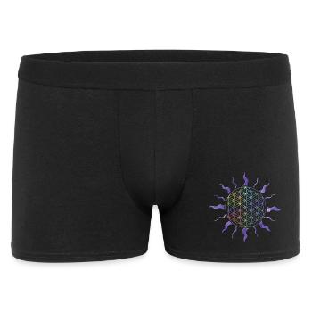 Flower of Life Sun Mandala Rainbow - Men's Boxer Shorts - black - Front