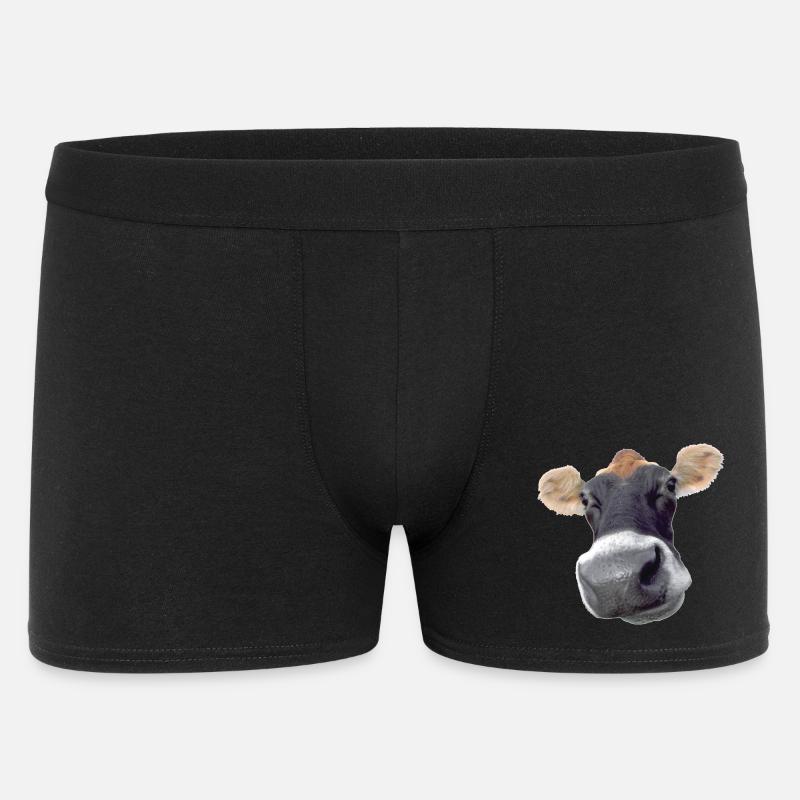 Muh Kuh - Männer Boxer Shorts - Schwarz