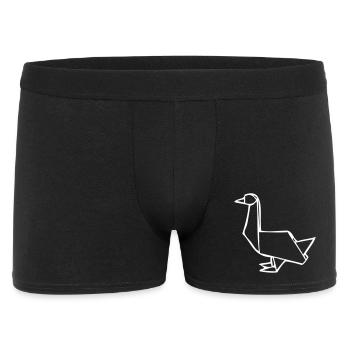 Goose | Duck | Origami - Men's Boxer Shorts - black - Front