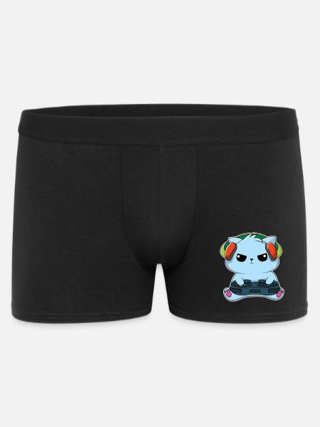 Gamer Cat - Design - Men's Boxer Shorts - black