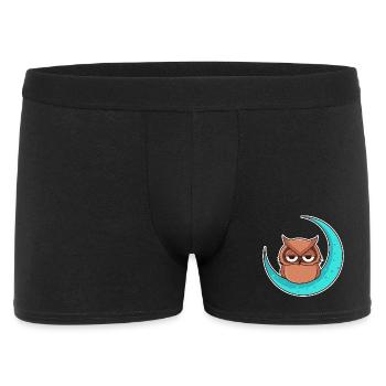 Owl owl moon - design - Men's Boxer Shorts - black - Front