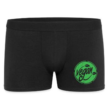 Vegan vegan design - Men's Boxer Shorts - black - Front