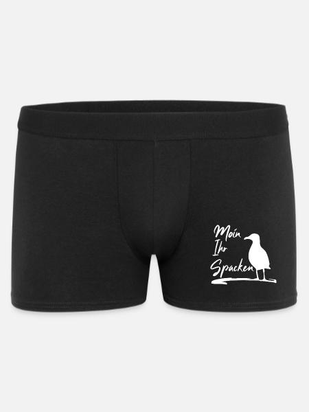 Moin Ihr Spacken - Männer Boxer Shorts - Schwarz