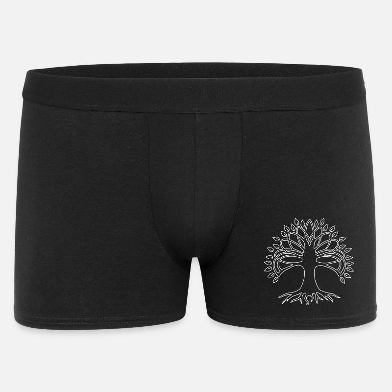 Weißer Baum des Lebens - Männer Boxer Shorts - Schwarz