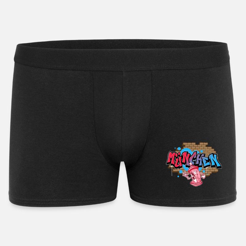 München Graffiti - Männer Boxer Shorts - Schwarz