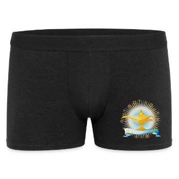 lampe magique orientale dorée et rayonnante - Boxer Homme - noir - Devant