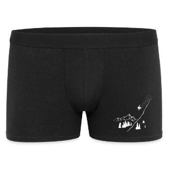 Snowboarders, Sports d’hiver, Montagne, Snowboard, Neige - Boxer Homme - noir - Devant